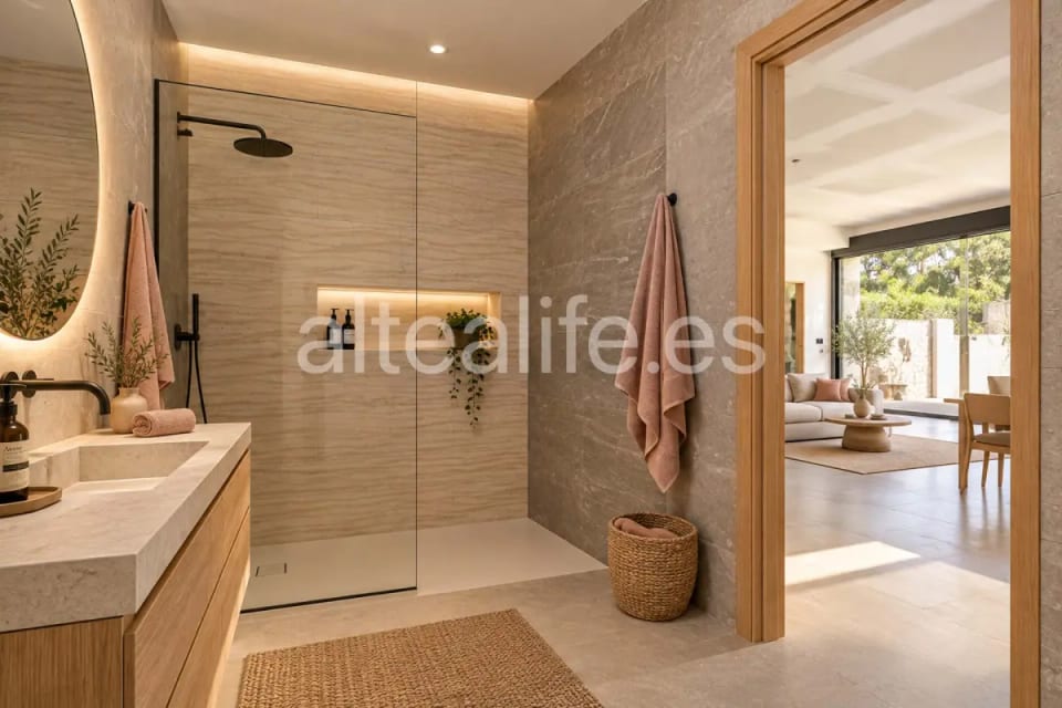Villa de Obra Nueva en la Nucía con Piscina Privada y Vistas al Mar (8/30)