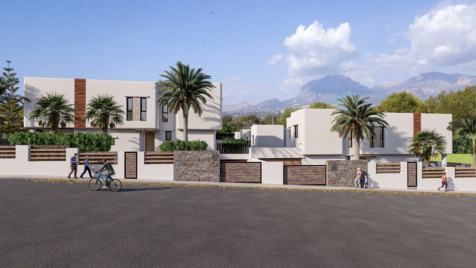 10 new Ibiza houses under construction in Albir (11/14)